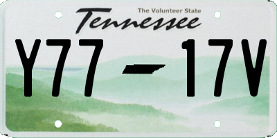 TN license plate Y7717V