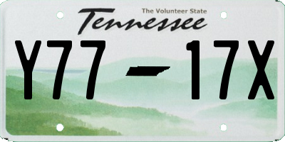 TN license plate Y7717X
