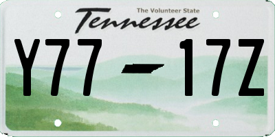 TN license plate Y7717Z