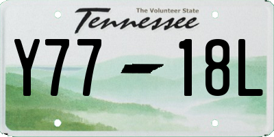TN license plate Y7718L