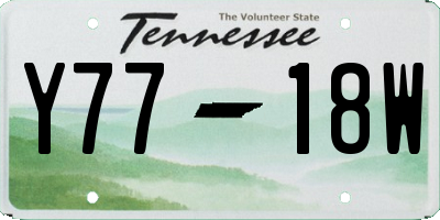 TN license plate Y7718W