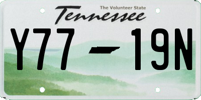 TN license plate Y7719N