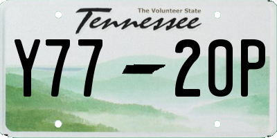 TN license plate Y7720P