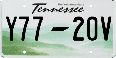 TN license plate Y7720V