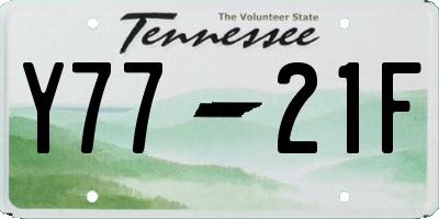 TN license plate Y7721F