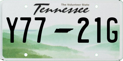 TN license plate Y7721G