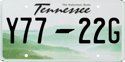 TN license plate Y7722G