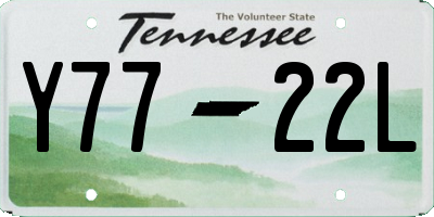 TN license plate Y7722L