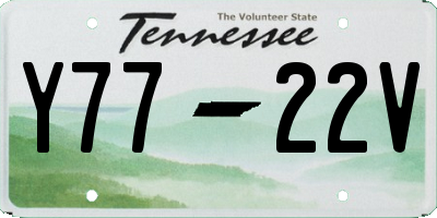 TN license plate Y7722V