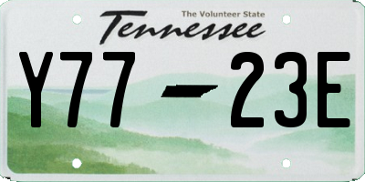 TN license plate Y7723E