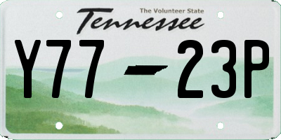 TN license plate Y7723P