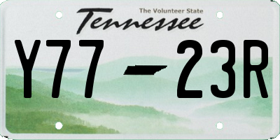 TN license plate Y7723R