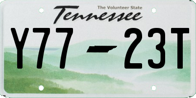 TN license plate Y7723T
