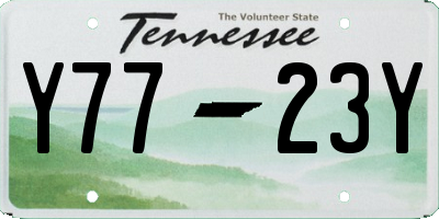 TN license plate Y7723Y