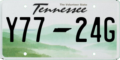 TN license plate Y7724G
