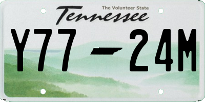 TN license plate Y7724M
