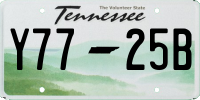 TN license plate Y7725B