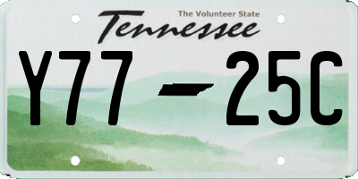 TN license plate Y7725C