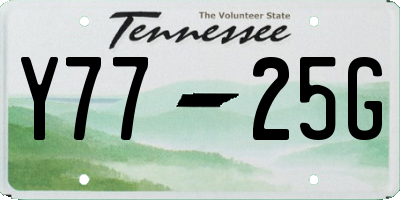 TN license plate Y7725G