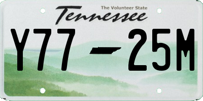 TN license plate Y7725M