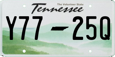 TN license plate Y7725Q