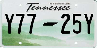 TN license plate Y7725Y