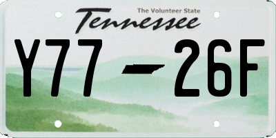 TN license plate Y7726F