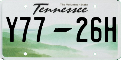 TN license plate Y7726H