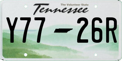TN license plate Y7726R