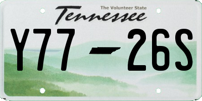 TN license plate Y7726S