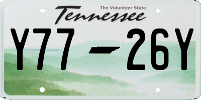 TN license plate Y7726Y