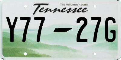 TN license plate Y7727G