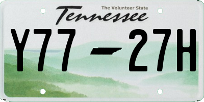 TN license plate Y7727H