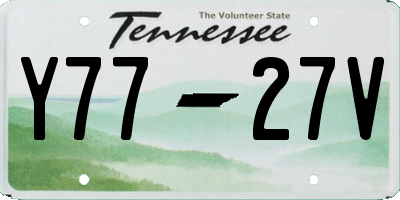 TN license plate Y7727V