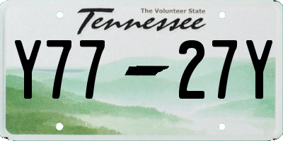 TN license plate Y7727Y