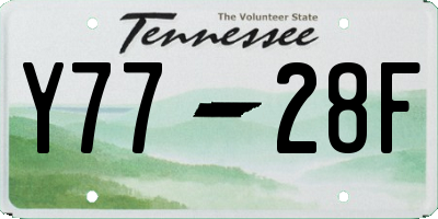 TN license plate Y7728F