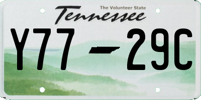 TN license plate Y7729C