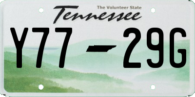 TN license plate Y7729G