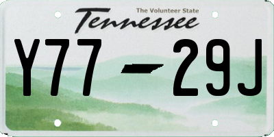 TN license plate Y7729J