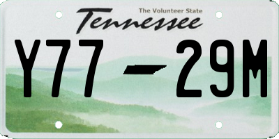 TN license plate Y7729M