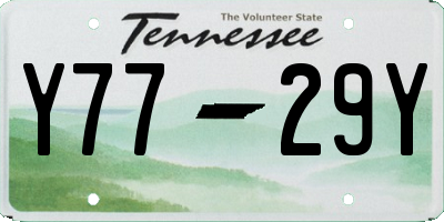 TN license plate Y7729Y