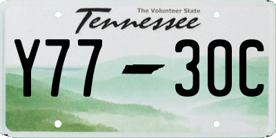 TN license plate Y7730C