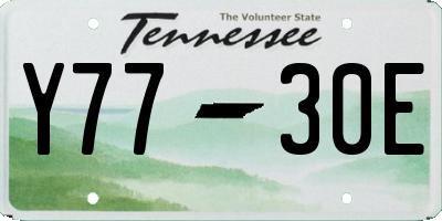 TN license plate Y7730E