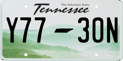 TN license plate Y7730N