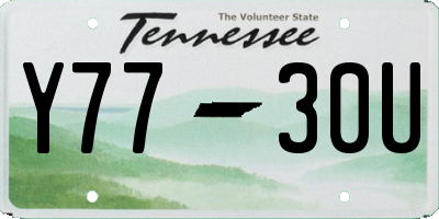 TN license plate Y7730U