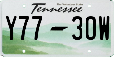TN license plate Y7730W