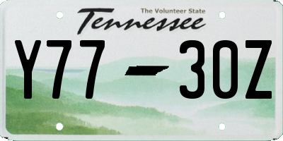 TN license plate Y7730Z