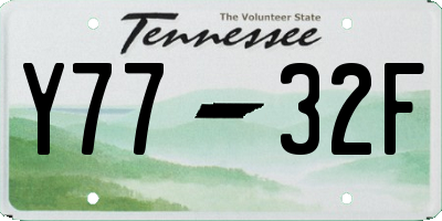 TN license plate Y7732F