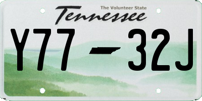 TN license plate Y7732J