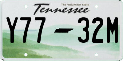 TN license plate Y7732M